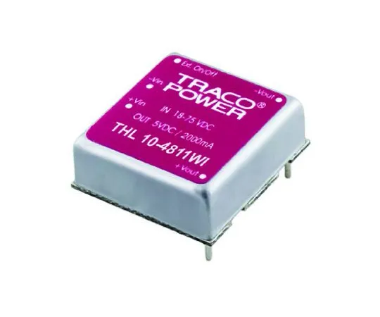 64-0441-91　TRACOPOWER THL 10WI 10W Isolated DC-DC Converter Through Hole, Voltage in 18 → 75 V dc, Voltage out ±5V dc　THL 10-4821WI