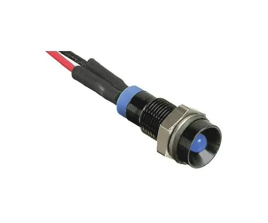 64-0410-18　RS PRO Blue Indicator, 24 V dc, 6mm Mounting Hole Size, Lead Wires Termination, IP67　722-7858