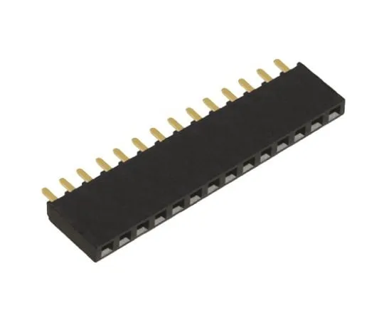 64-0580-68　Samtec SSW Series 2.54mm Pitch 14 Way 1 Row Straight PCB Socket, Through Hole, Solder Termination　SSW-114-01-G-S