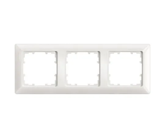 64-0471-38　Siemens White 3 Gang Cover Plate Thermoplastic Mounting Frame　5TG2553-0
