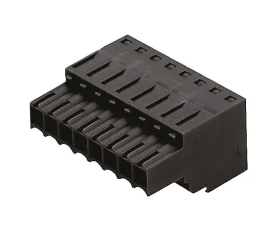 64-0560-23　Weidmüller BL Non-F***d Terminal Block, 8 Way/Pole, Spring Cage Terminals, 28 → 16 AWG Cable Mount, PBT, 320 V　BLZF 3.50/08/180 SN BK BX - 1690480000