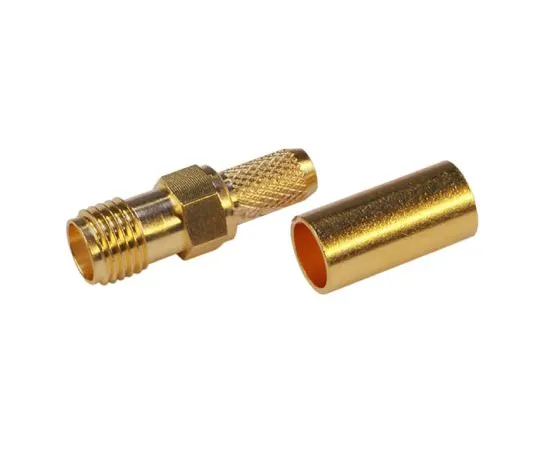 64-0350-14　Telegartner Straight 50Ω Cable Mount SMA Connector, Crimp Termination, Reverse Polarity RG58 C/U　J01151R0021