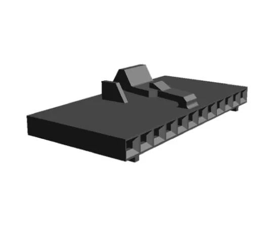64-0384-05　TE Connectivity AMPMODU MTE Female Connector Housing, 2.54mm Pitch, 12 Way, 1 Row　1-104257-1