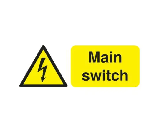 64-0566-33　RS PRO Electricity Danger Sign (English), Black/Yellow PP　763-1636
