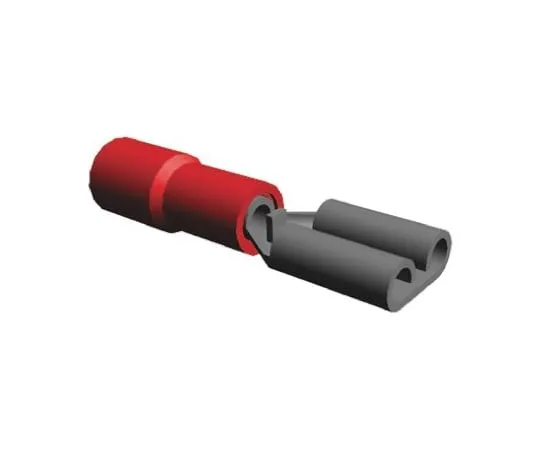 64-0391-71　TE Connectivity PIDG FASTON .205 Series Red Insulated Crimp Receptacle, 5.21 x 0.81mm, 0.3mm² to 0.8mm², 22AWG to　640911-1