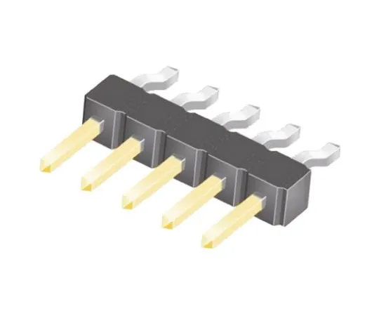 64-0582-23　Samtec TSM, 5 Way, 1 Row, Right Angle Pin Header　TSM-105-01-L-SH