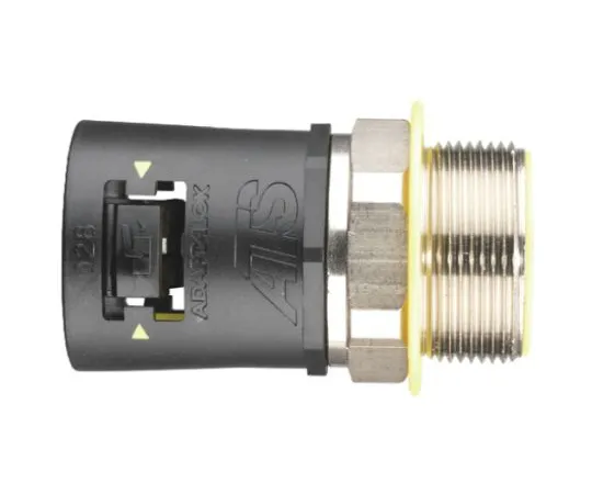 64-0369-22　Adaptaflex Straight-Swivel External Thread Cable Conduit Fitting, Nylon 66 Black 28mm nominal size M25　7TCA296170R0425  AT28/M25/SA/BLY