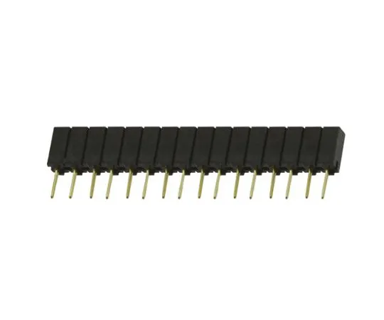 64-0595-54　Samtec SSA Series 2.54mm Pitch 16 Way 1 Row Straight PCB Socket, Through Hole, Solder Termination　SSA-116-S-G