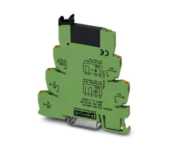 64-0345-19　Phoenix Contact PLC-OPT- 24DC/ 48DC/100 Series 24V dc DIN Rail Interface Relay Module　2900352