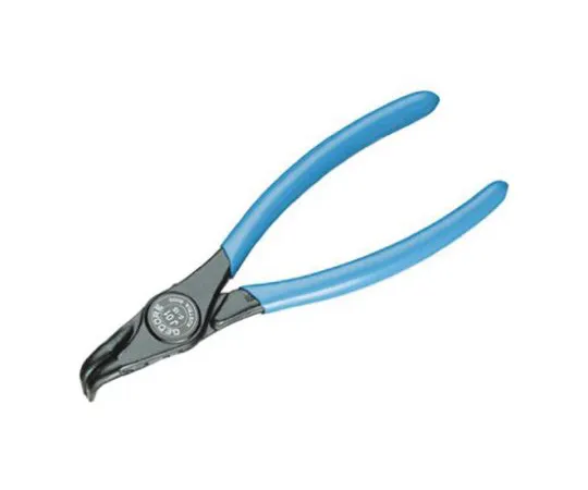 64-0619-84　Gedore 214 mm Chrome Vanadium Steel Circlip Pliers With Bent Tip, Range 40 → 100 mm　8000 J 31