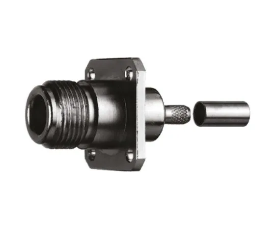 64-0349-89　Telegartner 50Ω Straight Panel Mount N Type Connector, jack, Crimp Termination, 0 → 11GHz, RG58 C/U　J01021A0152