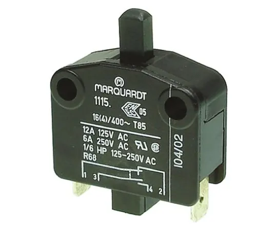 64-0474-16　Single Pole Single Throw (SPST) Door Interlock Push Button Switch, 16 A @ 250 V ac　1115.2101
