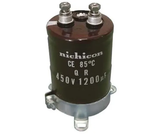 64-0358-98　Nichicon 5600μF 450V dc Aluminium Electrolytic Capacitor, Chassis Mount 90 (Dia.) x 130mm +85°C 90mm　LQR2W562MSEJ