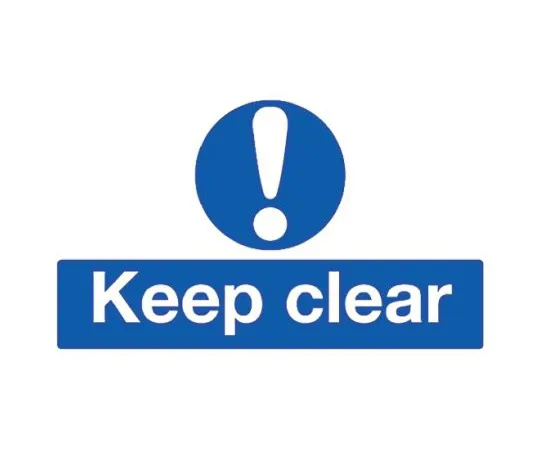 64-0566-41　RS PRO Vinyl Prohibition Sign Keep Out Sign with English Text, 100 x 250mm　763-1698
