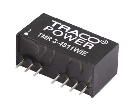 64-0607-32　TRACOPOWER TMR 3WIE 3W Isolated DC-DC Converter Through Hole, Voltage in 18 → 75 V dc, Voltage out 12V dc　TMR 3-4812WIE