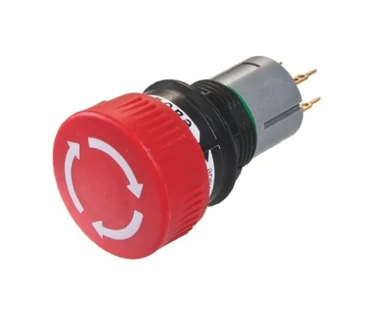 64-0455-75　EAO Red Mushroom Push Button, NO/NC, 16mm Maintained　51-253.026