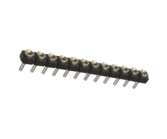 64-0594-64　Samtec SL Series 2.54mm Pitch 12 Way 1 Row Straight PCB Socket, Through Hole, Solder Termination　SL-112-T-10