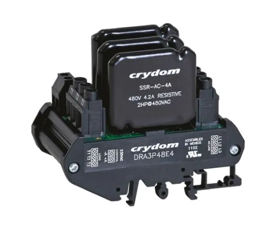 64-0612-04　Sensata / Crydom 2.4 A rms Solid State Relay, Zero Cross, DIN Rail, 510 V rms Maximum Load　DRA3P48E2