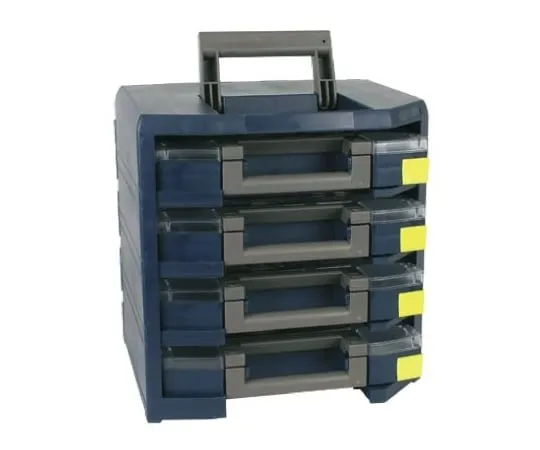 64-0627-78　Raaco 4 Cell Blue Compartment Box, 342mm x 347mm x 305mm　137966