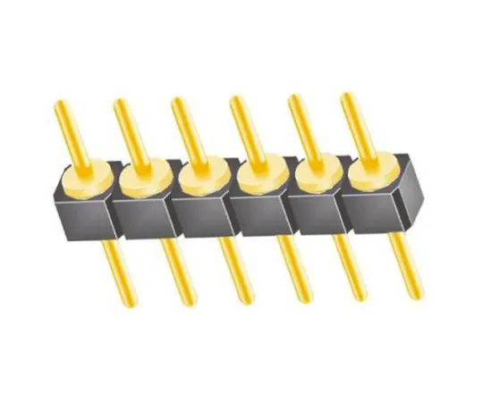 64-0581-97　Samtec TS, 6 Way, 1 Row, Straight Pin Header　TS-106-G-A