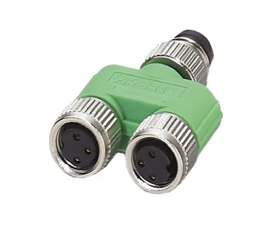 64-0407-83　Phoenix Contact 3 Pole M8 Plug to 6 Pole M8 Socket Adapter　1696222