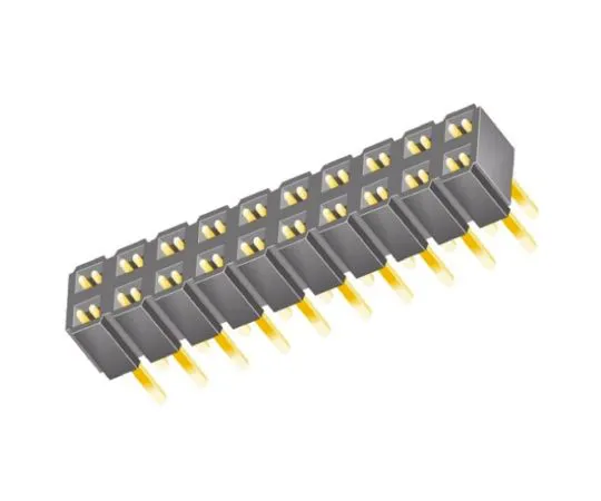 64-0594-86　Samtec SLW Series 2.54mm Pitch 20 Way 2 Row Straight PCB Socket, Through Hole, Solder Termination　SLW-110-01-G-D