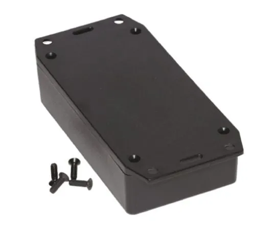 64-0623-81　Hammond 1591, ABS Enclosure, IP54, Flanged, 113 x 63 x 28mm　1591XXBFLBK