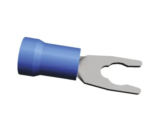 64-0491-94　TE Connectivity PLASTI-GRIP Series Insulated Crimp Spade Connector, 1mm² to 2.6mm², 16AWG to 14AWG, M4 Stud Size Vinyl,　53244-2