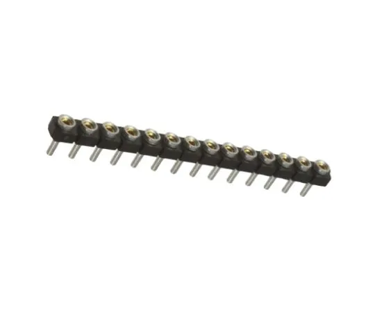 64-0594-67　Samtec SL Series 2.54mm Pitch 14 Way 1 Row Straight PCB Socket, Through Hole, Solder Termination　SL-114-T-10