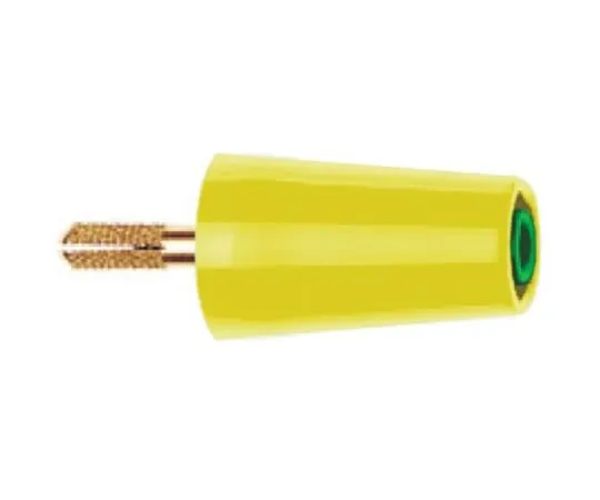 64-0423-87　Multi Contact Green/Yellow, Male to Female Test Connector Adapter With Brass contacts and Gold Plated - Socket Size: 4mm　24.0160-20