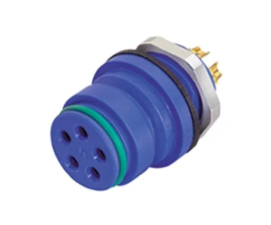 64-0445-32　Binder 720 Series Miniature Panel Mount Connector, 5 contacts Socket　99-9116-60-05