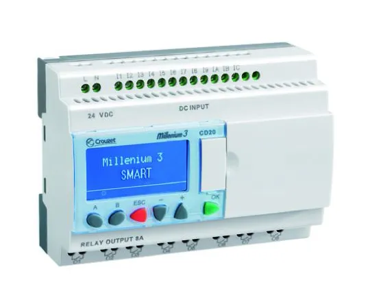64-0481-65　Crouzet Millenium 3 Logic Module, 24 V dc Transistor, 12 x Input, 8 x Output With Display　88974052