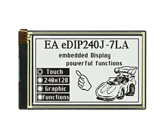 64-0542-43　Electronic Assembly EA eDIP240J-7LWTP Graphic LCD Display, Black, White on, Transflective　EA eDIP240J-7LWTP