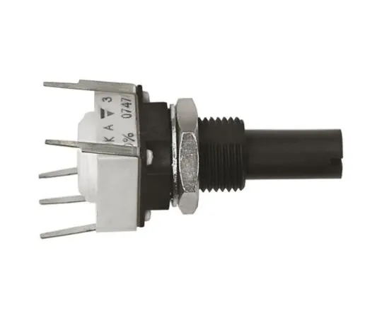 64-0486-08　Vishay 1 Gang Rotary Cermet Potentiometer with a 6.35 mm Dia. Shaft, 10kΩ, ±10%, 1W, Linear P11P1F0GJSY00103KA　P11P1F0GJSY00103KA