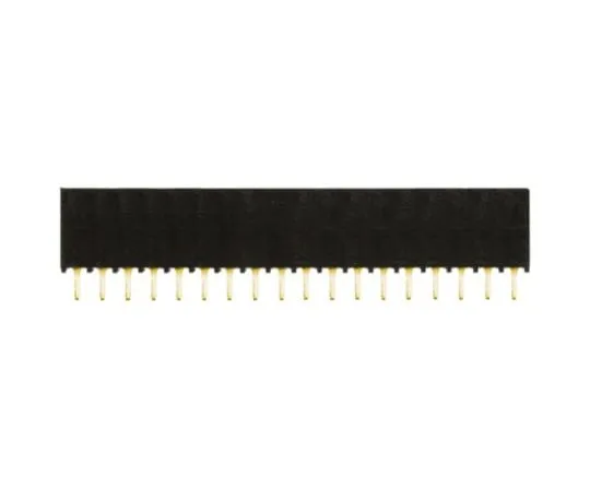 64-0580-52　Samtec SSQ Series 2.54mm Pitch 18 Way 1 Row Straight PCB Socket, Through Hole, Solder Termination　SSQ-118-01-G-S