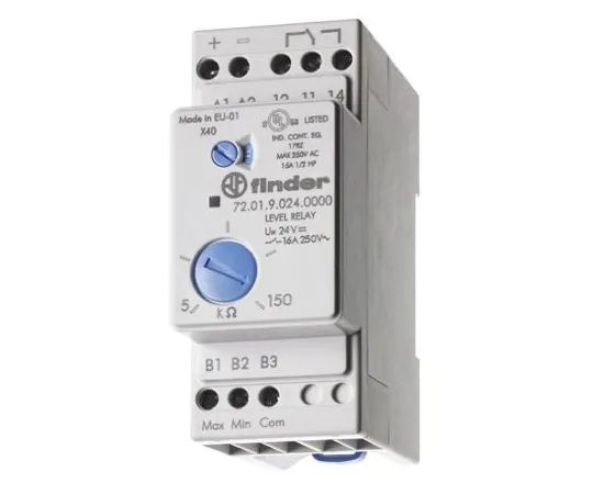 64-0635-81　Finder 72 Series Level Monitoring Relay With SPDT Contacts, 24 V ac, 1 Phase　72.01.8.024.0002