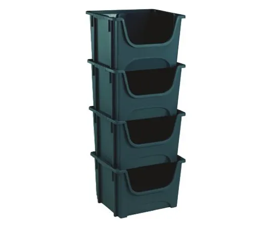 64-0549-51　RS PRO Grey PP Storage Bin Portable, 320mm x 495mm　760-4189