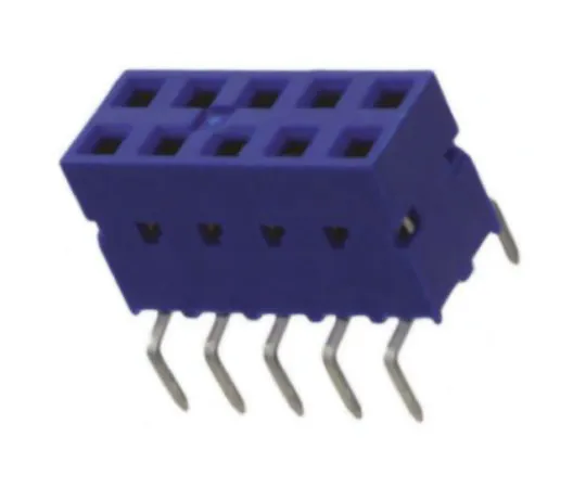 64-0611-60　Amphenol FCI 71991 Series 2.54mm Pitch 10 Way 2 Row Vertical PCB Socket, Through Hole, Solder Termination　71991-305LF