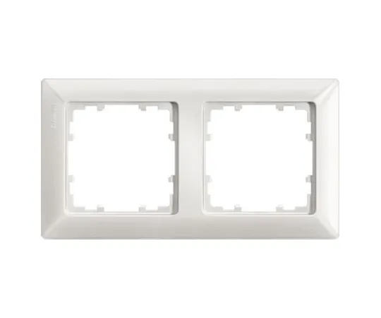 64-0471-40　Siemens White 2 Gang Cover Plate Thermoplastic Mounting Frame　5TG2552-0