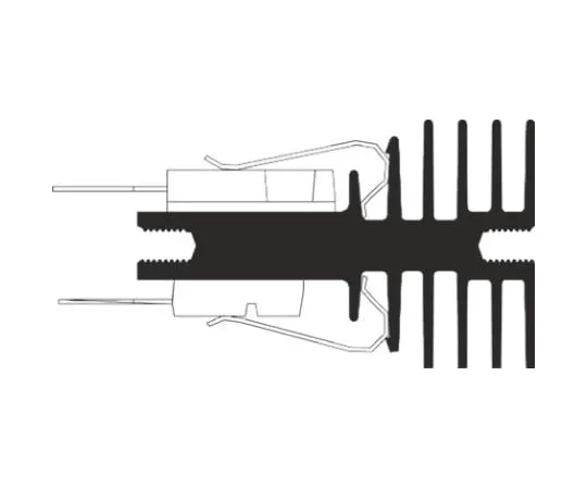 64-0350-74　Heatsink, 4.08K/W, 100 x 30 x 47.2mm, Clip　0S507/100/B