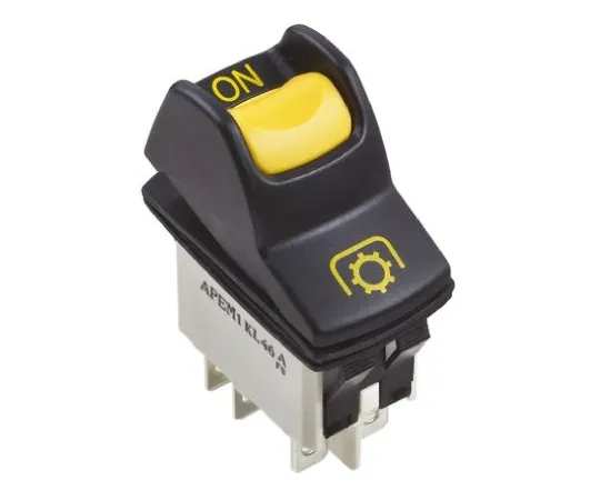 64-0578-79　Apem Double Pole Single Throw (DPST), Latching Rocker Switch Panel Mount　KL462AKXA125N01605