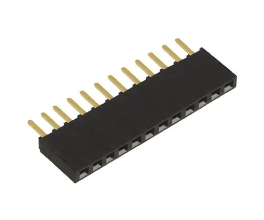 64-0580-67　Samtec SSW Series 2.54mm Pitch 12 Way 1 Row Straight PCB Socket, Through Hole, Solder Termination　SSW-112-02-G-S