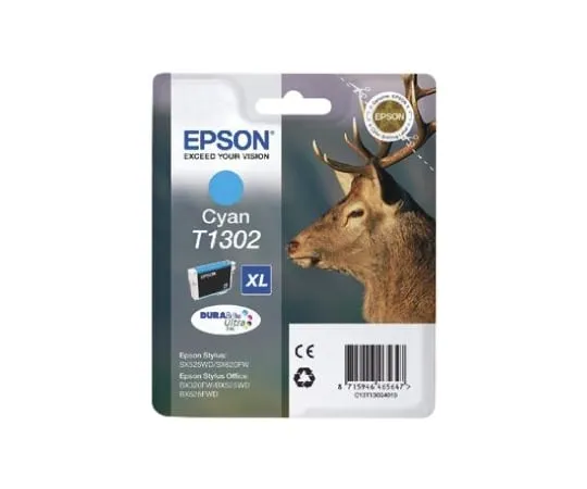 64-0423-65　Epson T1302 Cyan Ink Cartridge　C13T13024010