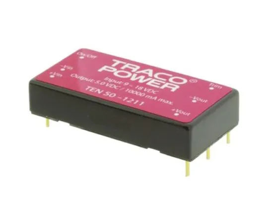 64-0608-51　TRACOPOWER TEN 50 50W Isolated DC-DC Converter Through Hole, Voltage in 36 → 75 V dc, Voltage out 12V dc　TEN 50-4812