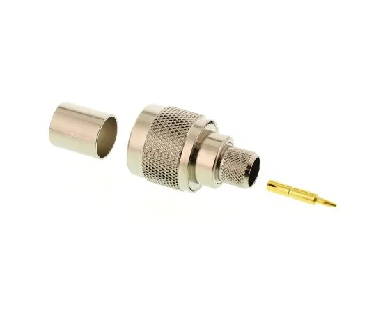 64-0375-25　TE Connectivity 50Ω Straight Cable Mount N Type Connector, Plug, Crimp Termination, 0 → 11GHz, RG214/U, RG9 B/U　1-1337630-0