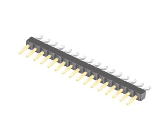 64-0582-64　Samtec TSM, 16 Way, 1 Row, Right Angle Pin Header　TSM-116-01-L-SH