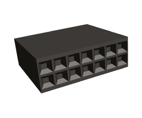 64-0493-08　TE Connectivity AMPMODU MOD IV Female Connector Housing, 2.54mm Pitch, 14 Way, 2 Row　1-87456-0