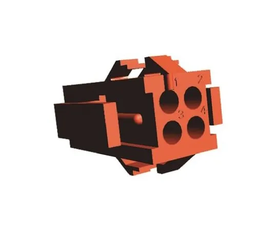64-0392-34　TE Connectivity Miniature Rectangular II Female Connector Housing, 4.19mm Pitch, 4 Way, 2 Row　1-640509-0