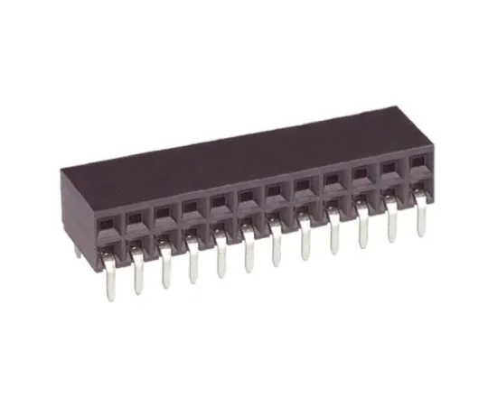 64-0493-15　TE Connectivity AMPMODU MOD II Series 2.54mm Pitch 10 Way 2 Row Right Angle PCB Socket, Through Hole, Solder Termination　6-5535512-4