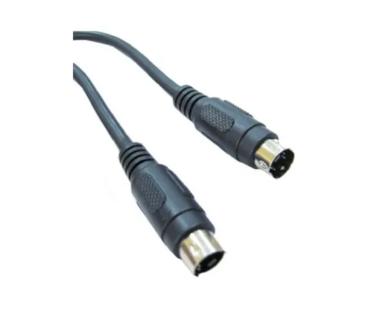 64-0481-70　20m 4-Pin Male Mini-DIN to 4-Pin Male Mini-DIN Black SVHS Audio Video Cable Assembly　742-4295
